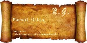 Murvai Gitta névjegykártya